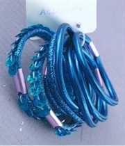 Paillette glimmer elastikker -Blå (turkis)
